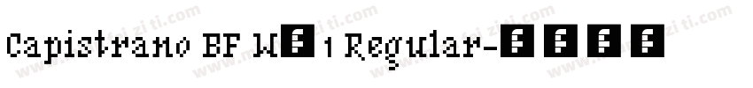 Capistrano BF W01 Regular字体转换